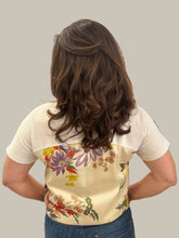 Cream Floral Short Sleeve Top