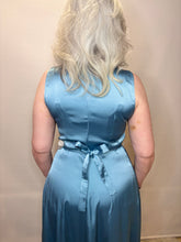 Teal Satin Occasion Dress