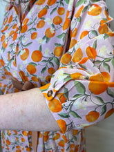 Pink Orange Print Belted Midi Dress