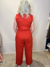 Red Tie Waist Jumpsuit