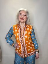 Orange & Blue Print Shirt