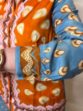 Orange & Blue Print Shirt
