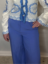 Blue Wide Leg Trousers