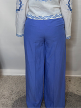 Blue Wide Leg Trousers