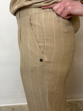 Beige Pinstripe Trousers