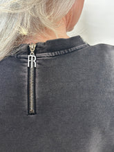 Sleeveless Top with Crystal Neckline - Faded Black