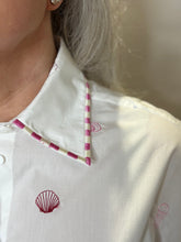White Shell Embroidery Shirt