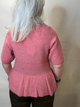 Textured Peplum Knit Top – Rose