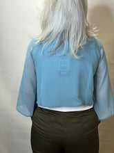 Soft Blue Chiffon Jacket