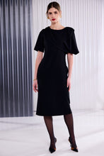 Shawl Neckline Midi Dress
