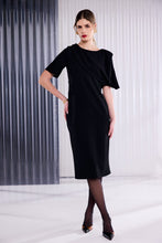 Shawl Neckline Midi Dress