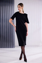 Shawl Neckline Midi Dress