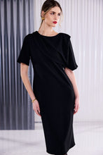 Shawl Neckline Midi Dress