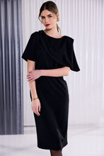 Shawl Neckline Midi Dress