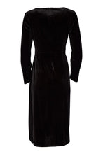 Dark Brown Velvet Midi Dress