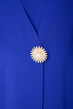 Royal Blue Embellished Waist Jumpsuit