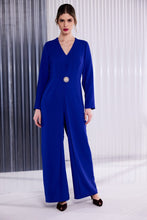 Royal Blue Embellished Waist Jumpsuit