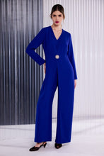 Royal Blue Embellished Waist Jumpsuit
