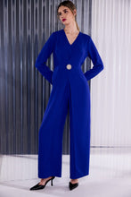 Royal Blue Embellished Waist Jumpsuit