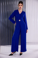 Royal Blue Embellished Waist Jumpsuit