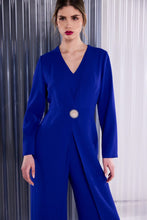 Royal Blue Embellished Waist Jumpsuit