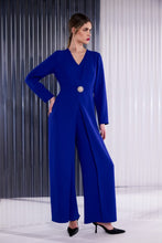 Royal Blue Embellished Waist Jumpsuit
