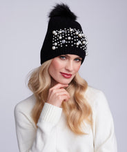 Black Pearl Pom Beanie