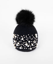Black Pearl Pom Beanie