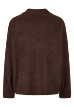 Chocolate Brown Collared Knit Jumper