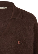 Chocolate Brown Collared Knit Jumper