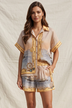 Nautical Harbour Print Short Sleeve Shirt