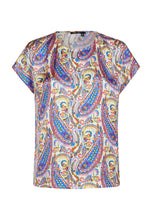 Short Sleeves Paisley Print Blouse