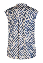 Navy Print Sleeveless Top