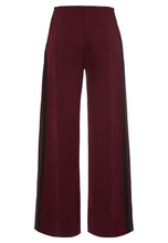 Burgundy Wide-Leg Trousers
