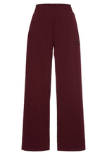 Burgundy Wide-Leg Trousers