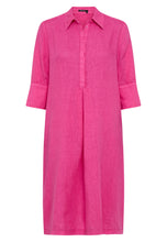 Pink Linen Shirt Dress