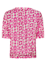 Pink Geometric Print Blouse