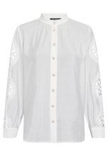 White Blouse with Crochet Lace Detail