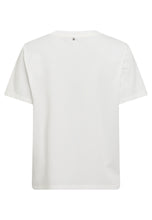 White Tee with Beaded Marc Aurel Logo