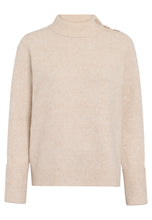 Neutral Knit Jumper with Cuffed Sleeves