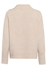 Neutral Knit Jumper with Cuffed Sleeves