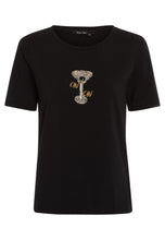 Cocktail Embellished Tee - Black