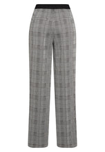 Grey Check Wide-Leg Trousers