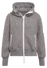 Grey Bouclé Zip Hoodie