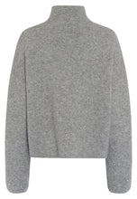Grey Pearl Embellished Roll Neck Jumper