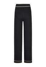 Black Knit Wide-Leg Trousers