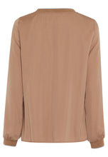 Camel Long Sleeve Blouse