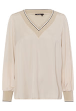 V-Neck Blouse – Light Sand