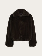 Chocolate Brown Reversible Faux Fur Jacket