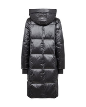 Long Puffer Coat in Charcoal